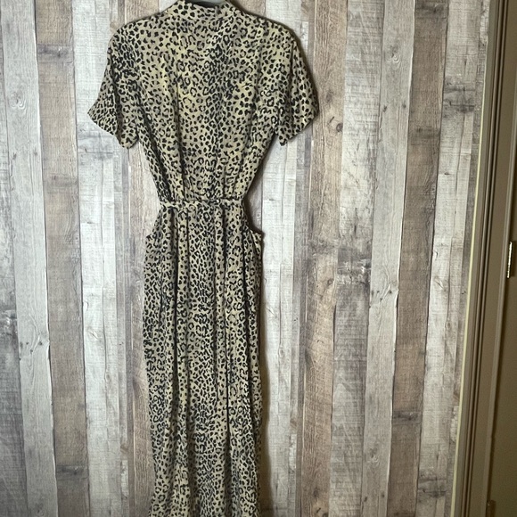 Vintage Robbie Bee Cheetah Print Silk Maxi Dress - Picture 2 of 9